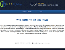 Tablet Screenshot of halightingservice.com
